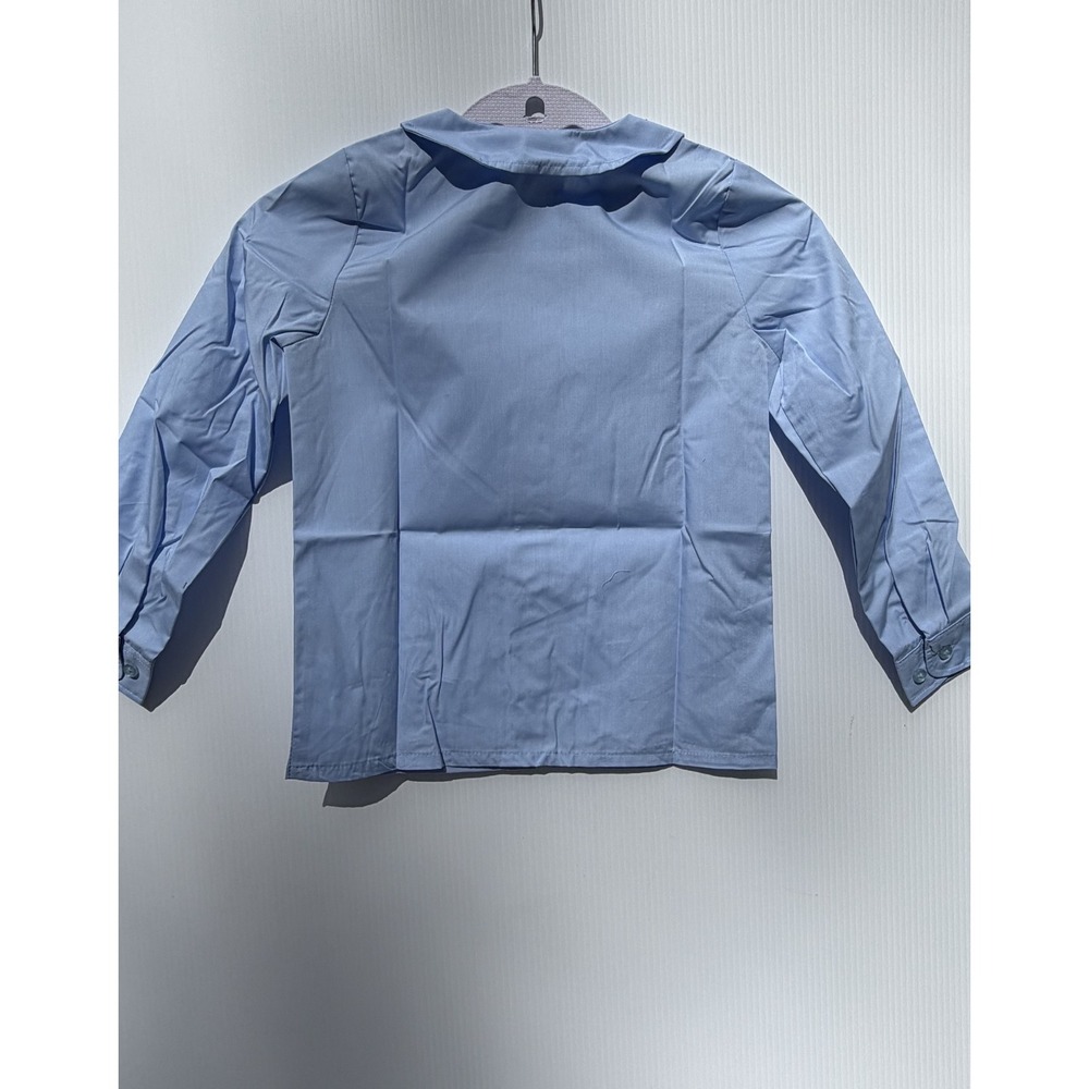 A+ School Apparel Girls Peter Pan Blouse Long Sleeve Blue Uniform Shirt YXS - Picture 9 of 10